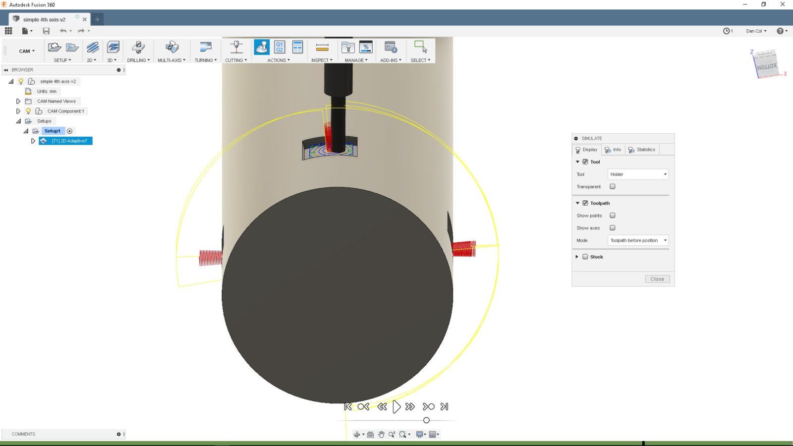 4th axis fusion 360
